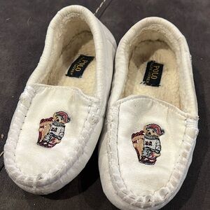 Size 10 Polo white bear loafers
